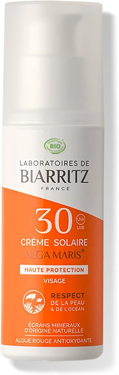 Laboratoires de Biarritz Alga Maris crème solaire visage SPF50 bio
