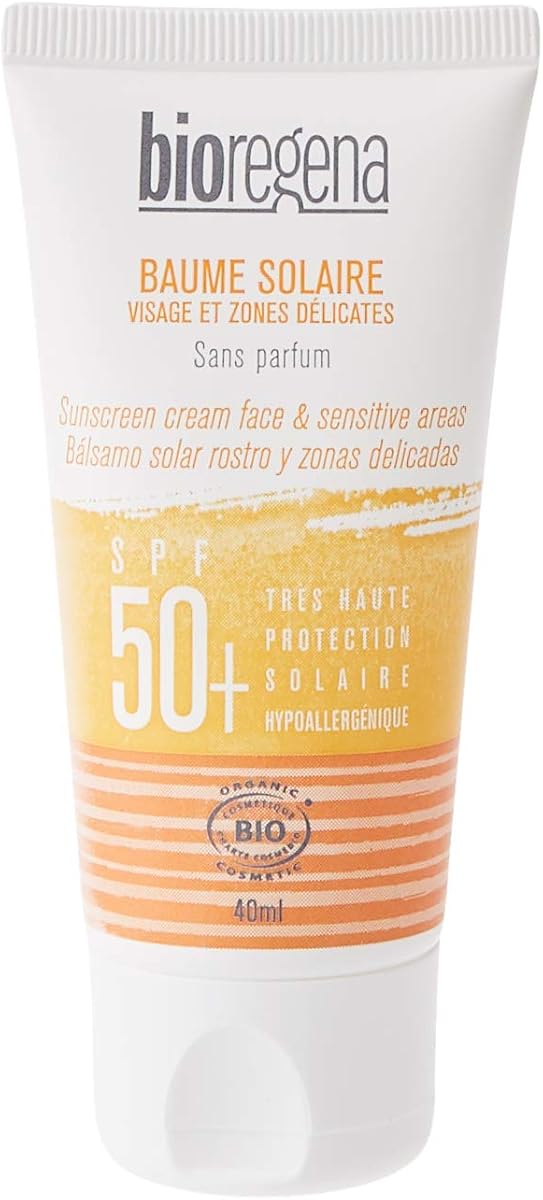 Bioregena crème solaire SPF50 visage et zones délicates bio