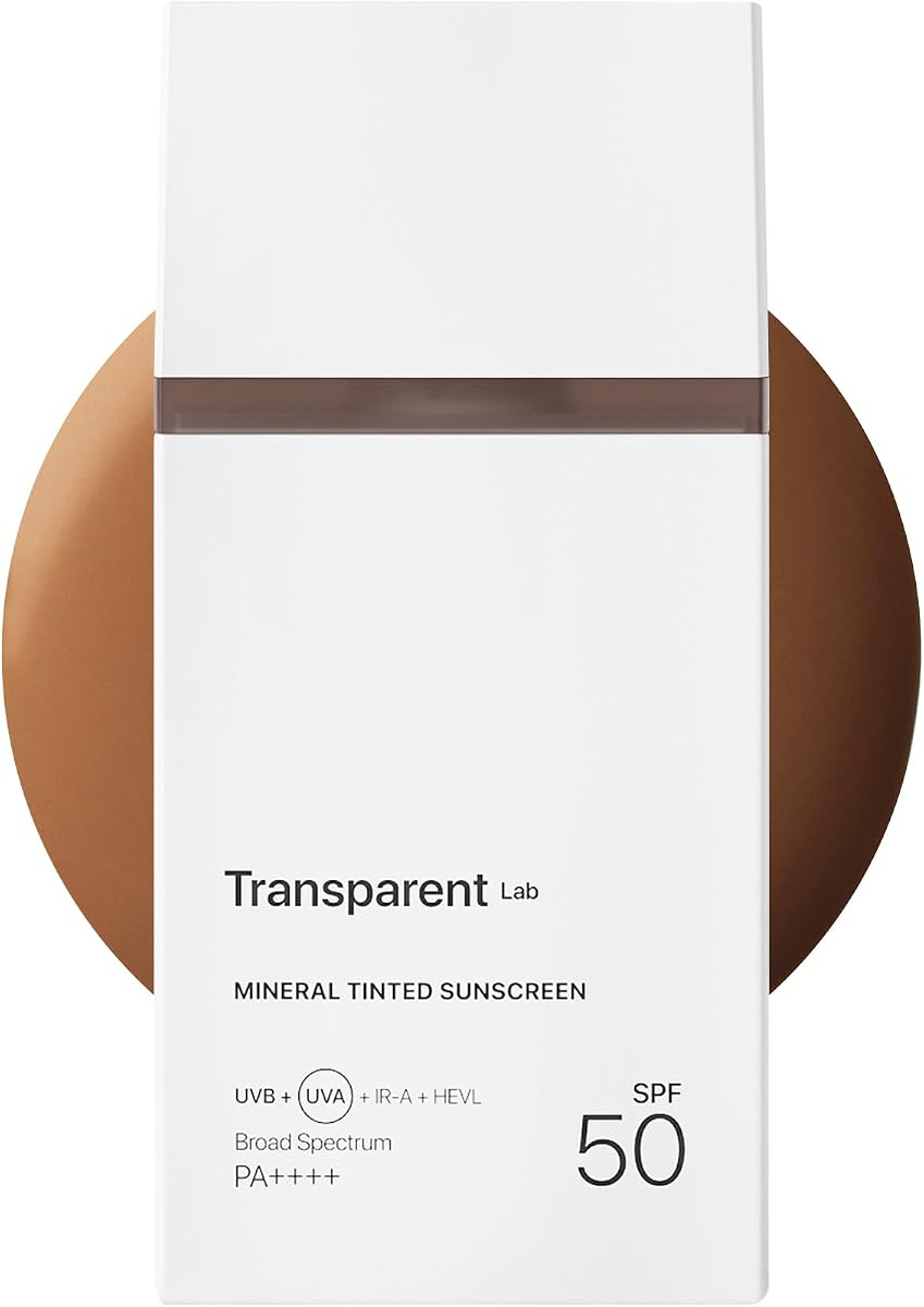 Transparent Lab Mineral Tinted Sunscreen SPF50 oxyde de zinc