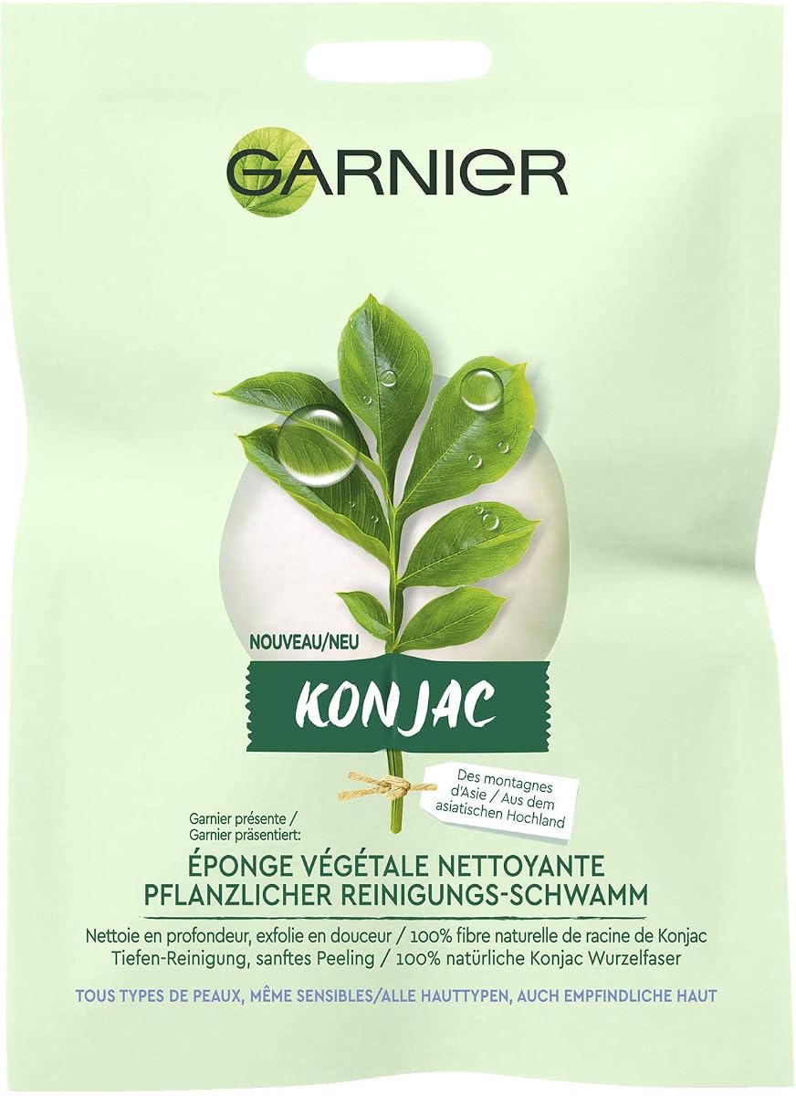Garnier Bio éponge konjac nettoyante exfoliante 100% végétale peau grasse
