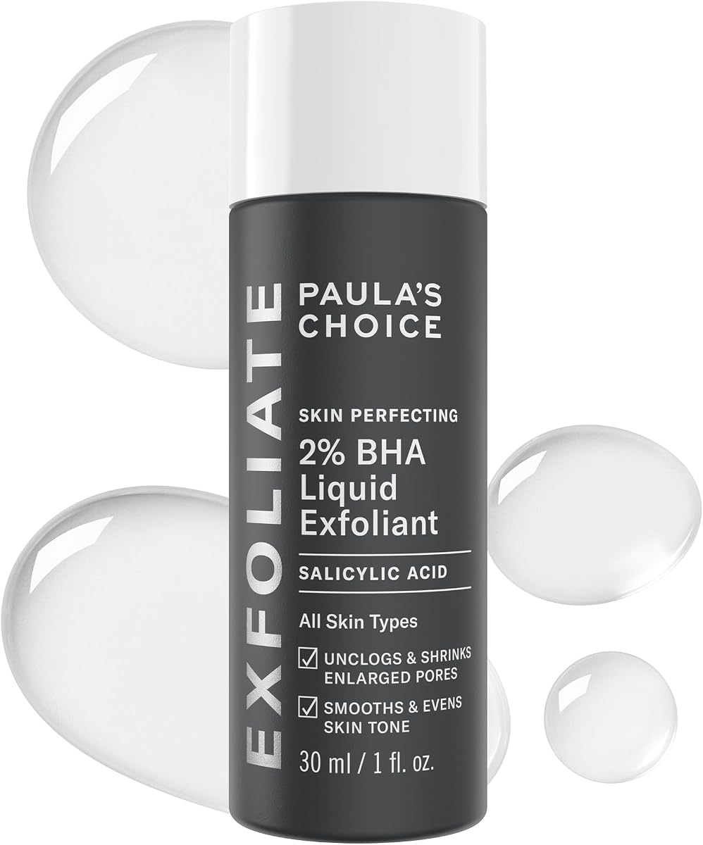 Paula's Choice Skin Perfecting 2% BHA lotion exfoliant peau grasse points noirs