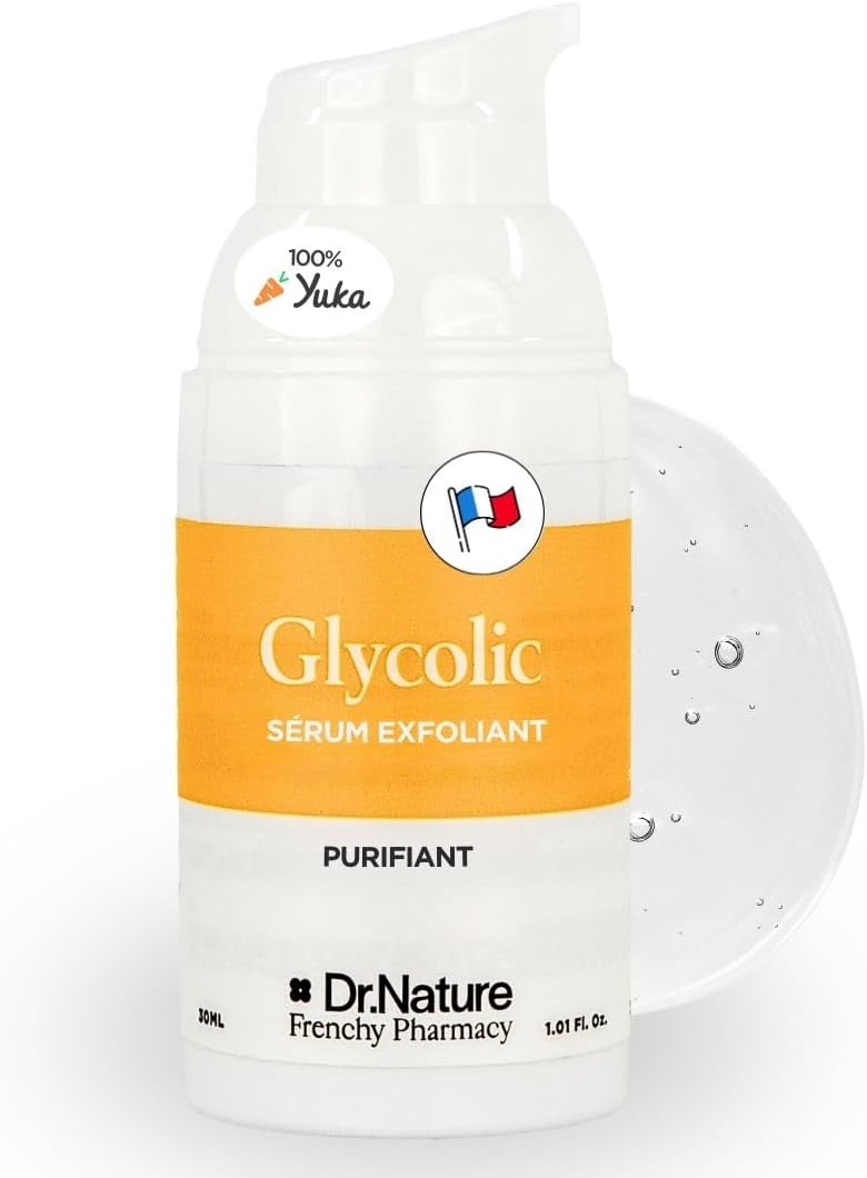 peeling visage acide glycolique 7% AHA algues rouges peau grasse pores