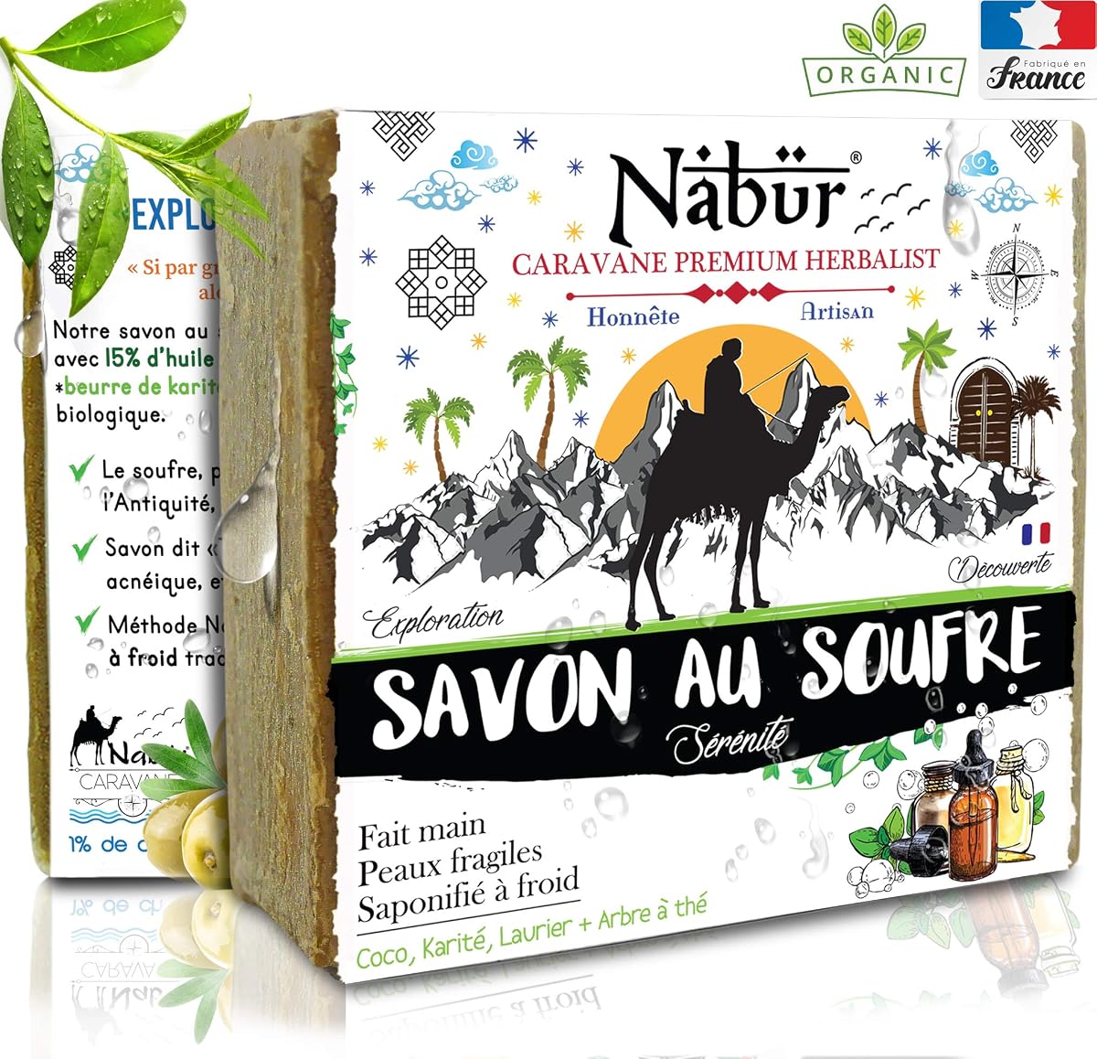 savon soufre tea tree glycérine peau grasse séborégulateur